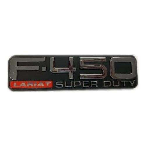 10pcsxFree Shipping ABS Plastic F450 F-450 Lariat Super Duty Stickers Auto 3d Without Prongs