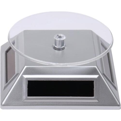 360° Rotating Display Stand Base Rotary Turntable - Solar/Battery Powered, 4 Colors 2 Types for Choose