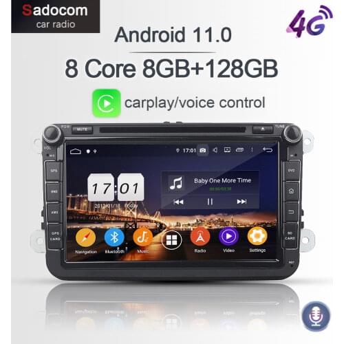 720P PX6 8" DSP 2 din Android 10.0 4GB RAM 8 Core 64GB ROM Car DVD Player GPS Glonass RDS Radio car radio for VW Seat Skoda