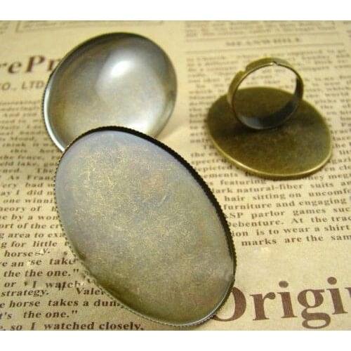 Free shipping!!!!! 100pcs/lot Antique Brass 40x30mm Nickel Free Ring Base