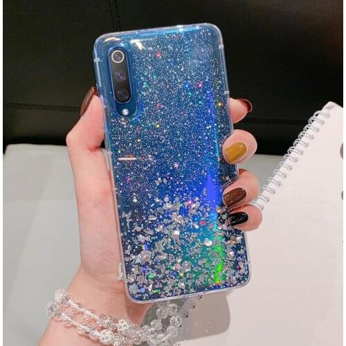 For Xiaomi Mi Note 10 Pro Case Soft Silicone Bling Glitter Transparent protective back cover case for xiaomi Mi CC9 Pro mi 9lite