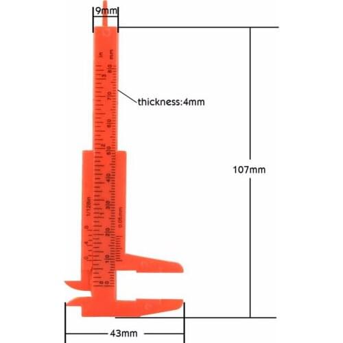 By dhl or ems 2000pcs Mini practical Caliper Gauge Micrometer 80MM Mini Ruler Accurate Measurement Tools Vernier Caliper