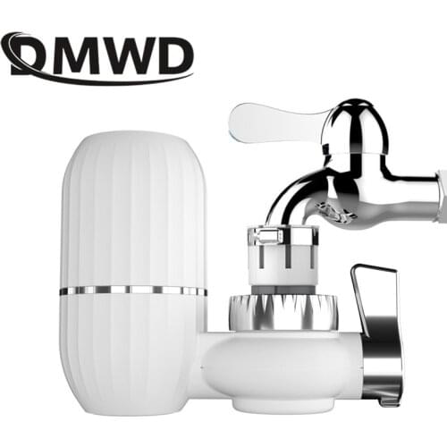 DMWD Tap Water Purifier Kitchen Faucet Washable Ceramic Percolator Mini Water Filter Rust Bacteria Removal Replacement Filter