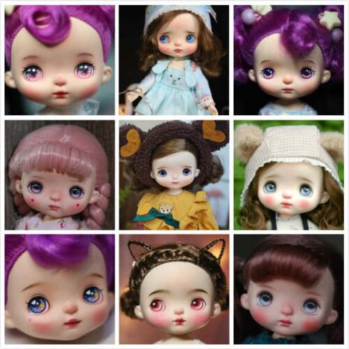 Customized face for holal dolls ,16cm dolls like holal doll , hair can choose 20191031