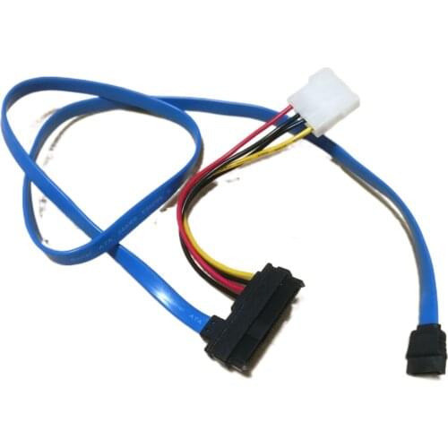 SFF-8482 SAS 29P 29pin to SATA with IED 4pin Power supply cord Server Hard disk data cable 70CM