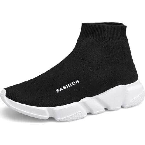 Summer Men Women Sneakers Tennis Sport Running Shoes Ankle Boots Breathable Light Casual Socks Shoes Male Trainers Walking Shoes