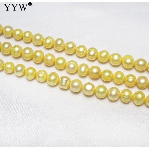 Cultured Potato Freshwater Pearl Beads 8-9mm Natural Pearl Beads For Jewelry Making DIY Bracelet Necklace 14.5 Inch Strand