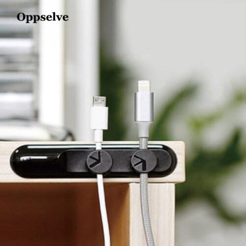 Magnetic Cable Organizer Mobile Phone Wire Management Silicone Cable Winder Cable Storage Clip Tidy Organizer Cable Storage Clip