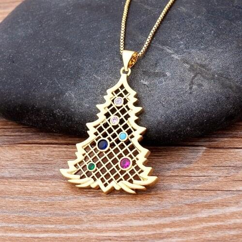 New Fashion Luxury Christmas Tree Bell Elk Pendant Rhinestone Gifts Charm Lucky Women Girls Party Wedding Jewelry Wholesale