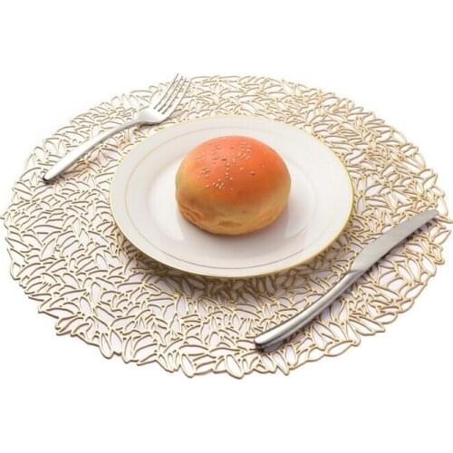 New PVC Hollow Insulation Coaster Pads Table Bowl Mats Home Christmas Wedding Decor Heat Resistant Placemat For Dining Table