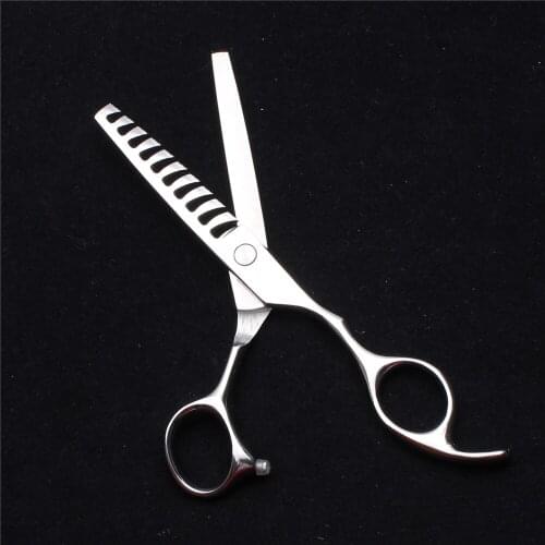 C2000 6" 17cm JP 440C Customized Logo Cutting Scissors Thinning Shears Hairdresser Scissors 10 Teeth Professional Hair Scissors