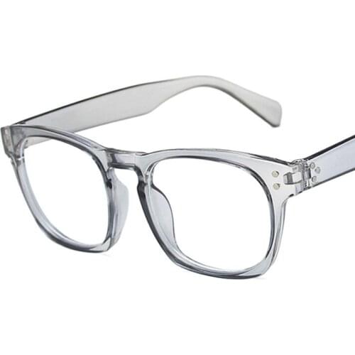Rivet Square Frame Women Men Eyeglasses Anti-Blue Radiation Lens UV400 Eye Protection Girl Sexy Ladies Fashion Eyewear