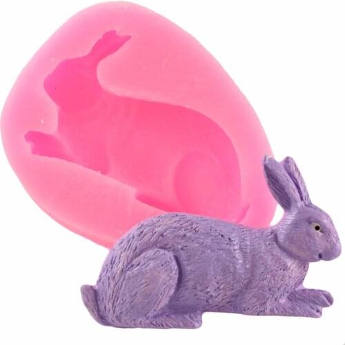 Easter Rabbit Fondant Mold Silicone Baking Pudding Dessert Molds Cake Decorating Candy Chocolate Gumpaste Mold Soap Clay Mold