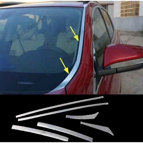 Silver Stainless Front Windshield Cover Molding Trim Fit for 2016 2017 2018 Toyota RAV4
