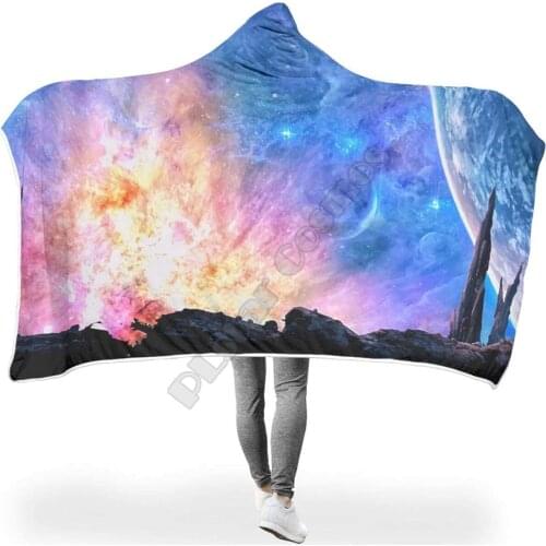 Starry Sky Chic Wearable Blankets Hooded Blanket 3D print Wearable Blanket Adults men women Polynesian
