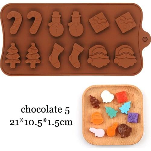 Silicone Cake Mold Chocolate Molds Christmas Tree Wand Sock Snowman DIY Baking Mould Bing Gemo