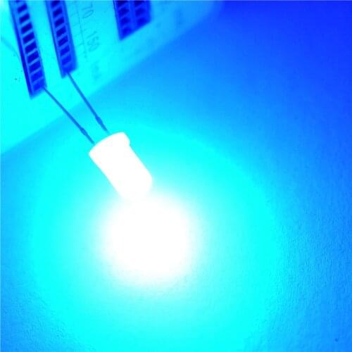LED light-emitting diode 5MM round fog white hair blue (50pcs)