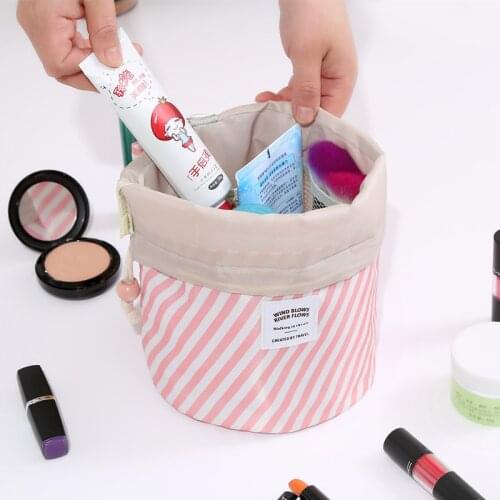 Pull Rope Organizer Oxford Cloth Women Travel Cosmetic Bag Case Makeup Make Up Toiletry Bags Drawstring Cosmetic Bag