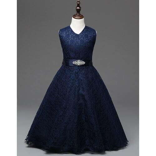 Teen Girls tulle bridesmaid Flower Girl Lace Dress Birthday Evening Wedding Party Dresses kids frock designs 8 10 12 14 16 Years