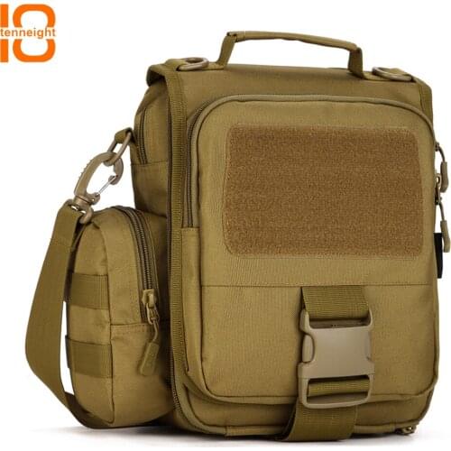 TENNEIGHT Military Tactical handbag 14 inches Laptop bag Single Shoulder bags hunting camping Multi-purpose Molle Sport Bag