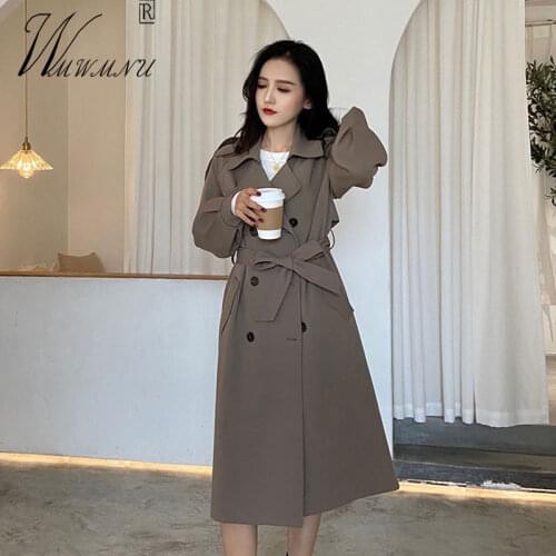 Женские двубортные тренчи WMWMNU China At AliExpress