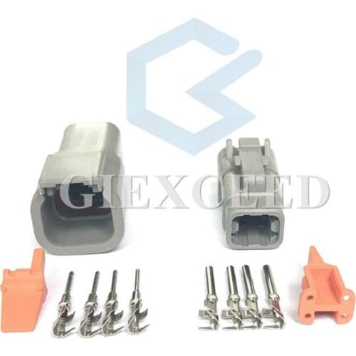 2 Sets 4 Pin DTM Series DTM06-4S/ATM06-4S Female Male Electrical Auto Connector Automotive Plug For Car Wiring Harness