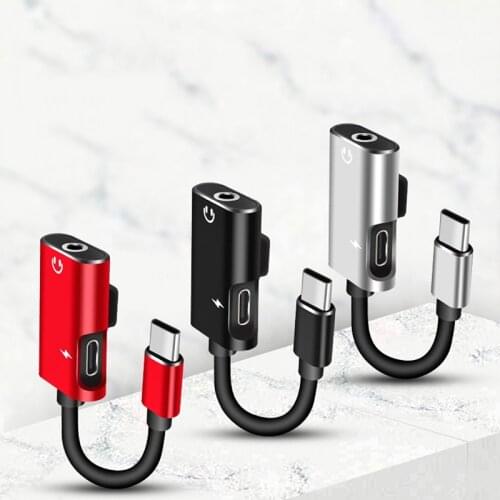 2 in 1 USB C Type C to 3.5 mm Jack Aux Earphone Adapter Audio Cable Charger For Huawei Xiaomi USB C 3.5mm Converter