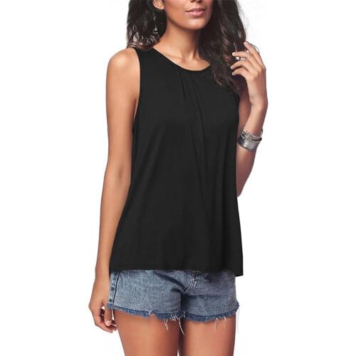 Tank top women underwear plus size cotton sleeveless regata feminina round neck loose t shirt ladies vest singlets camisole top