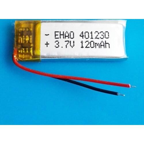 401230 3.7V 120mAh Lithium Polymer lipo Rechargeable Lipo battery for MP3 GPS bluetooth headset video pen camera