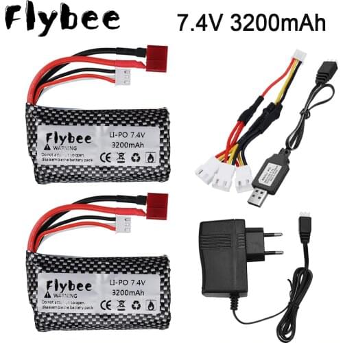 7.4V 3200mAh 2S Lipo Battery For Q46 Wltoys 10428 /12428/12423 battery for RC cars toys parts Accessories