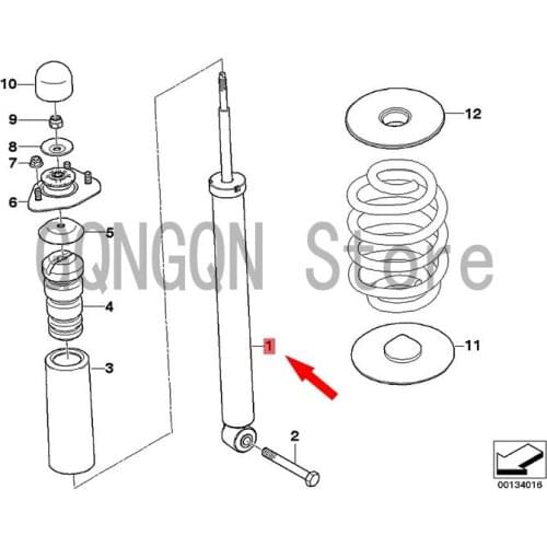 CAR shock absorber rear bm wE83 X3 2.0D E83 X3 3.0D M57N E83 X3 3.0I lift controller shock absorber suspension spring