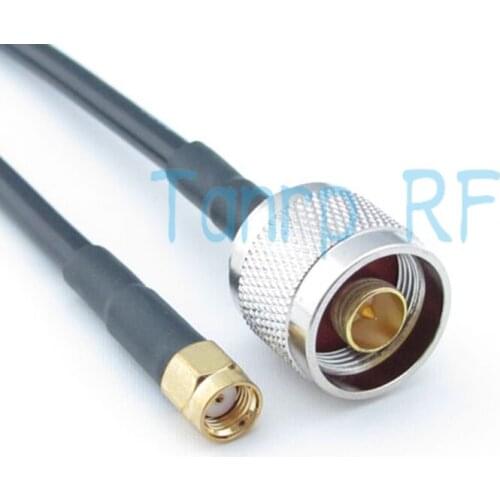Freeshipping! 3FEET N male plug to RP-SMA male plug RG58 RF Pigtail coaxial jumper cable 100CM Wholesale