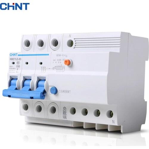 CHNT CHINT Leakage Protector NBE7LE 3P + N 16A 20A 25A 32A 40A 63A Small Circuit Breaker Air Switch