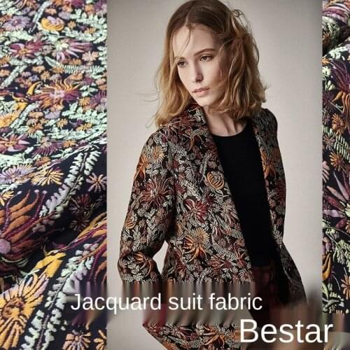 Designer jacquard fabric high-end suit wind coat jacket jacquard fashion fabric embroidered fashion brocade fabric crisp