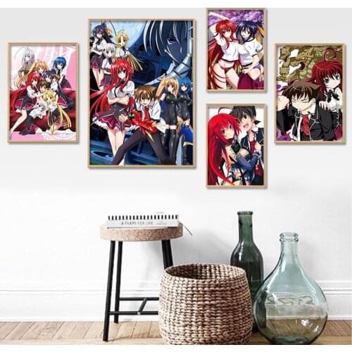 Home Decor Wall Art Poster Canvas Painting Nordic Style Japanese Anime High School DxD Modular Pictures Prints For Gift Unframed