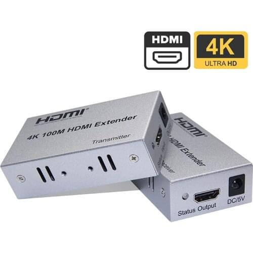 4K HDMI to RJ45 extender converter HDMI 4K extender over cat5e/6 cable up to 100m for PC laptop HDTV PS4 apple TV