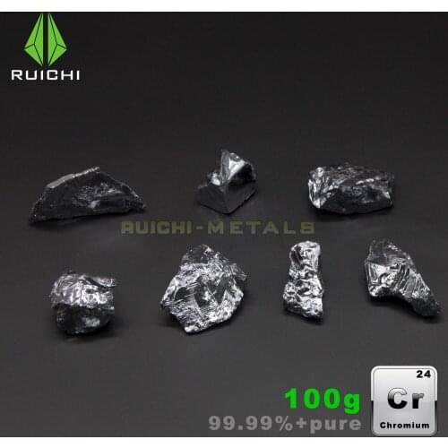 Chromium metal pieces 99,99% element 24 sample Cr 100 grams free shipping