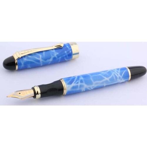 JINHAO X450 SKY BLUE classic Engraved GOLDEN GIFT NEW Fountain Pen