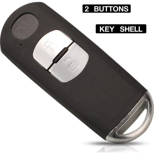 Kutery 5PCS Remote Key Cover Shell With Uncut Blade 2 Buttons For Mazda CX-3 CX-5 Axela Atenza With Emergency Key Blank Blade