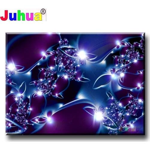 Full Square/ Round Diamond Mosaic Abstract Blue Flower Diamond Painting Scenery Diamond Embroidery Sale Picture Of Rhinestone