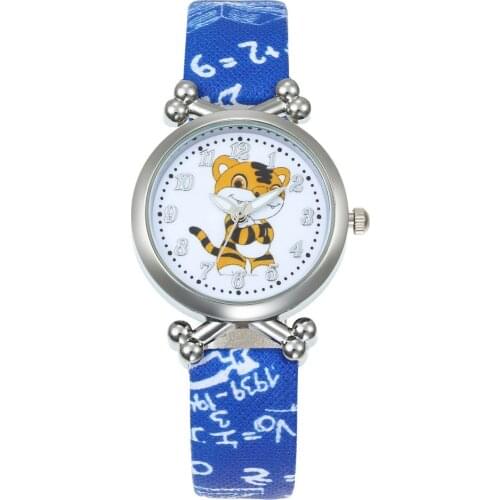 Hot Fashion Brand Cartoon Cute Little Tiger Kids Quartz Watch Children Girls boys Leather Bracelet Wrist Watch Wristwatch Clock