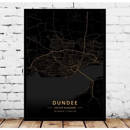 London Dundee Edinburgh Exeter Exmouth Farnham Glasgow Gloucester Goole Halifax Hamilton Harrogate UK United Kingdom Poster