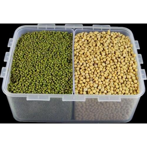 Transparent Multi-purpose 2 Grid Storage Box Case Container Crisper Shop Non toxic Safe Refrigerator Friendly First Aid Box