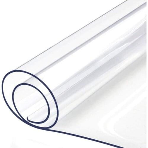Soft Glass Table cloth 1mm PVC Transparent Tablecloth Waterproof Rectangular Table Cover Pad Kitchen Oil-Proof Table Mat