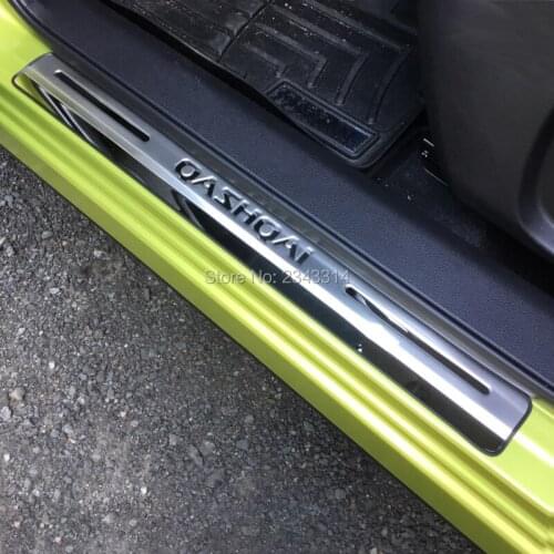 For Nissan Qashqai Door Sill J11 Car Accessories 2016-2019 2020 Scuff plate Stainless Guard Pedal Protector Trim Cover Sticker