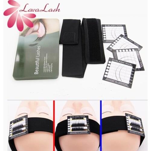 Forehead Sticker Pad Graft Eyelashes Extension Tray Stand Pallet Pad Lash Tray Holder Forehead Strap Velcro Eyelash Magnet Tray