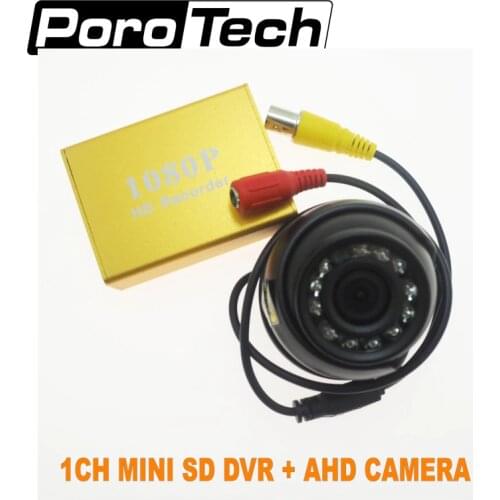 Newest 1080P 1CH Mobile DVR With 1PC 1080P AHD camera Video Surveillance System Car video recorder Kits mini vehicle DVR