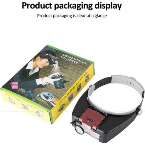 Headband Magnifier Led Light Head Lamp Magnifying Glass Jeweler Loupe With Led Lights 1.5X 3X 6.5X 8X1.5X 3X 8.5X 10X