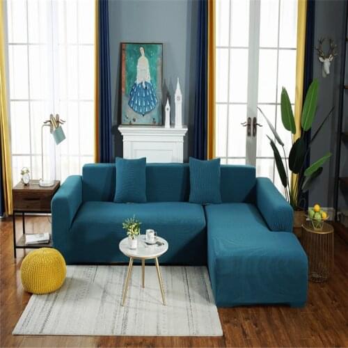 Thick sofa protector Jacquard solid printed sofa covers for living room couch cover corner sofa slipcover L shape