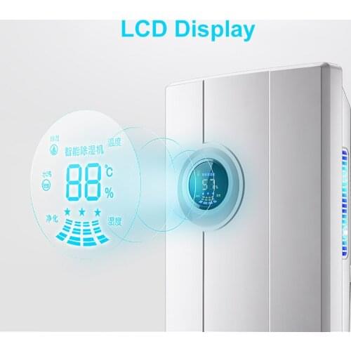 Portable Freeze Dryer Air Moisture Absorber Dehumidifier Room Drying Low Noise with Remote Comtrol LCD Display 24Hour Timing